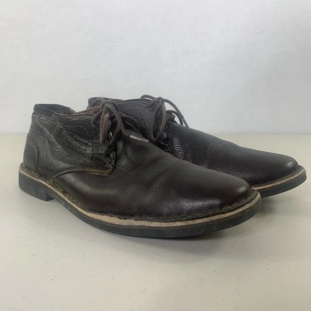 Kenneth Cole‎ Reaction Desert Sun Boots Mens 9.5M Brown Good Leather Chukka